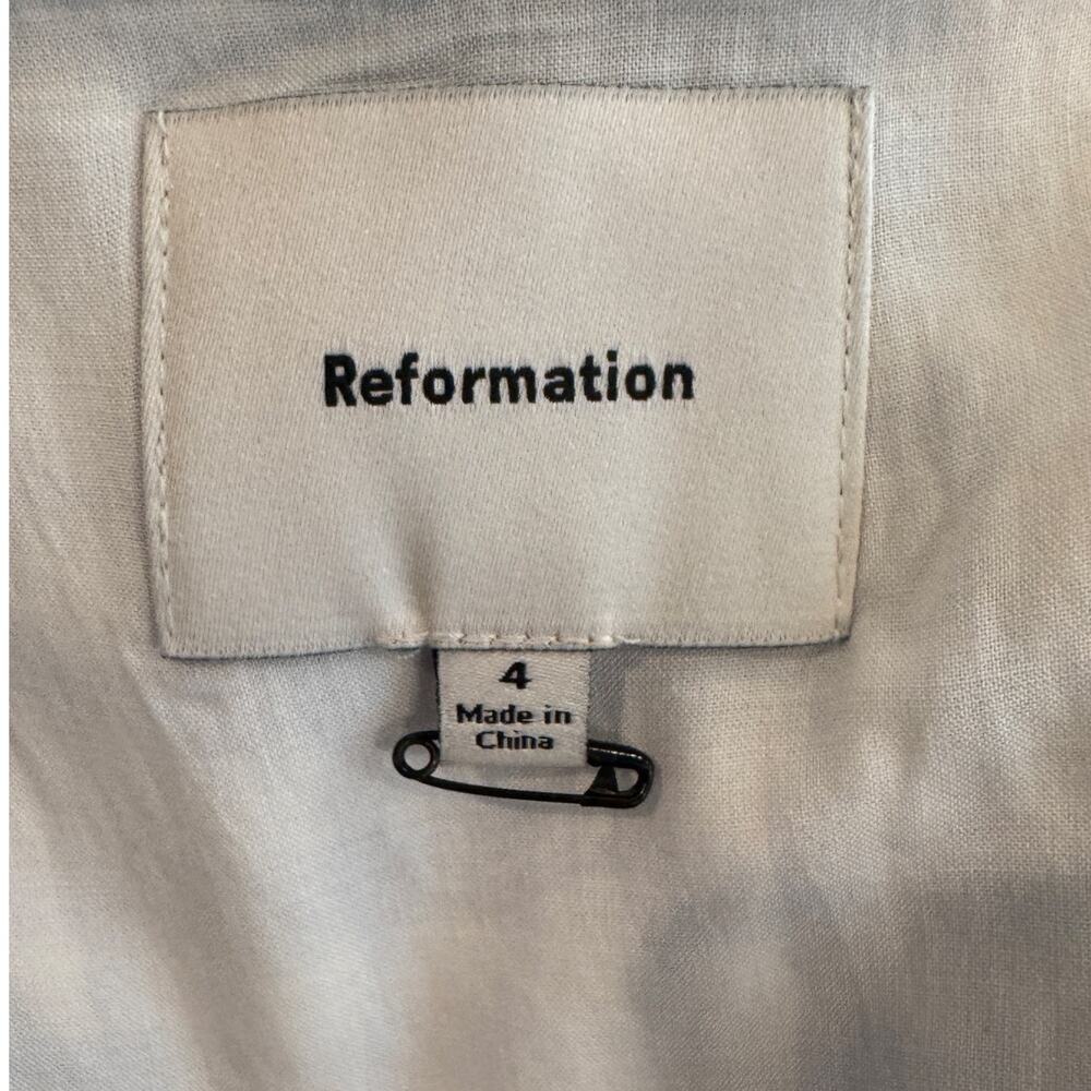 NEW Reformation Janell Two Piece Set in Crystal Check Size 4 - Picture 10 of 15